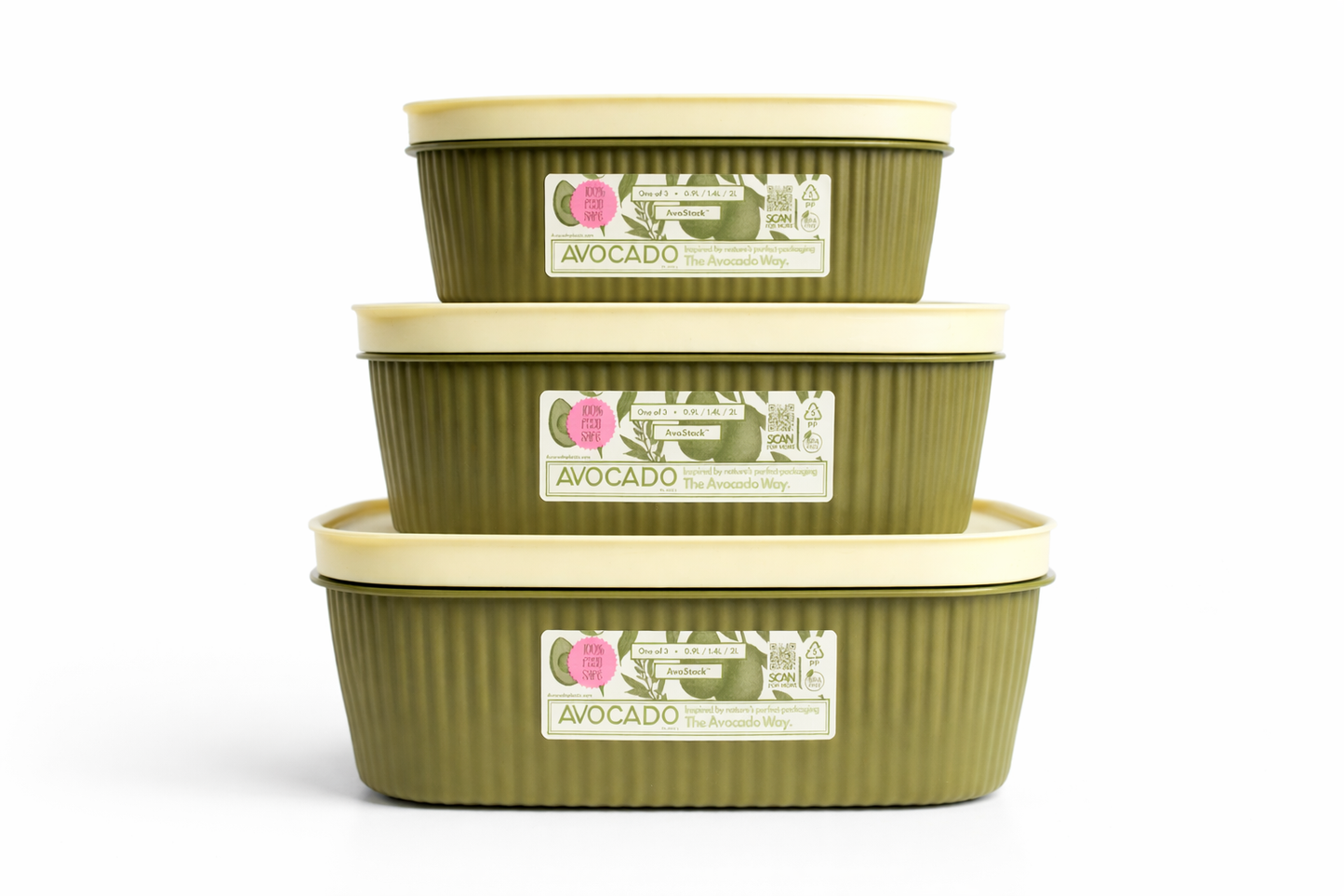 AvoStack 3-Piece (0.9L, 1.4L, 2L)