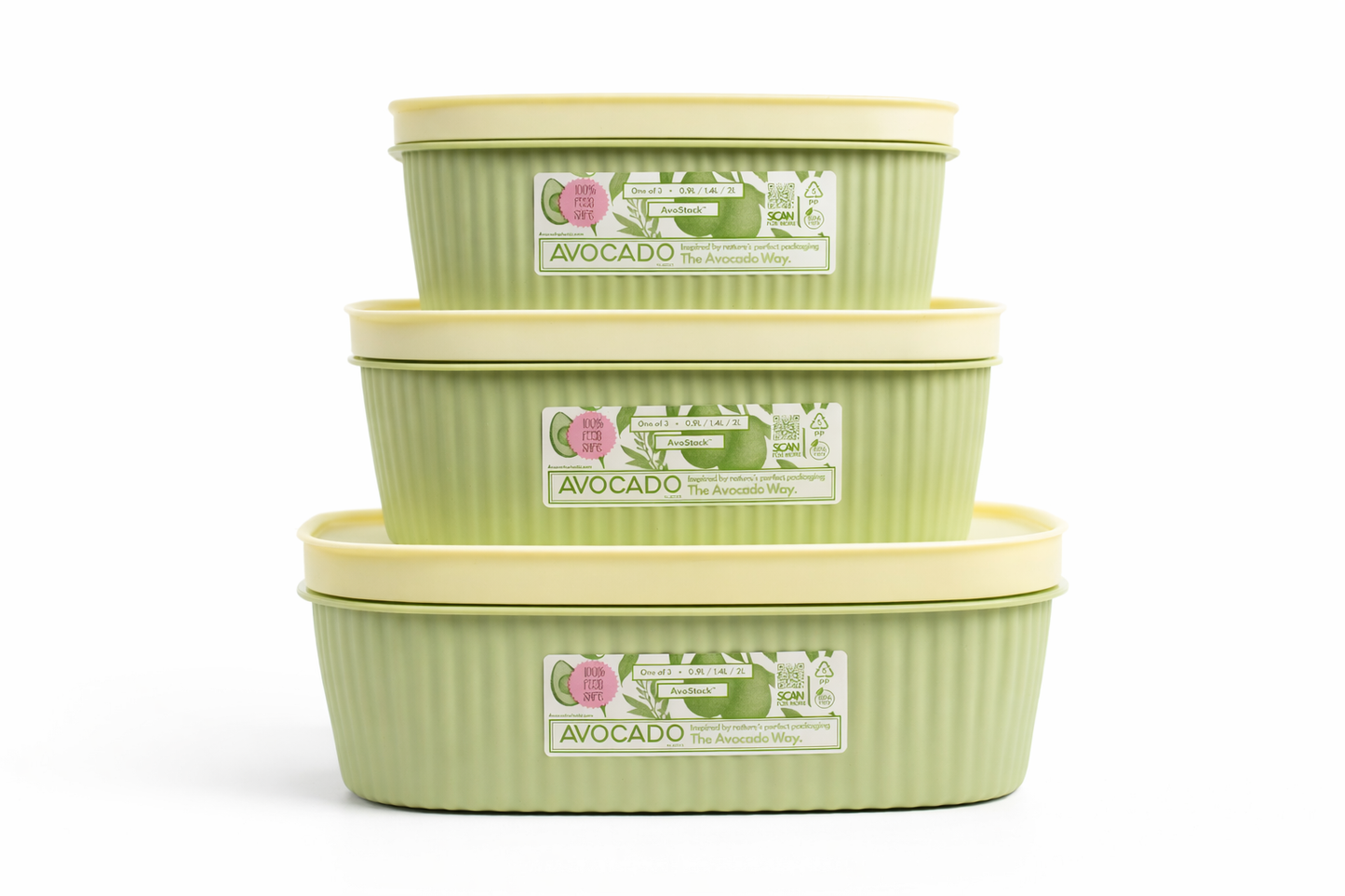 AvoStack 3-Piece (0.9L, 1.4L, 2L)