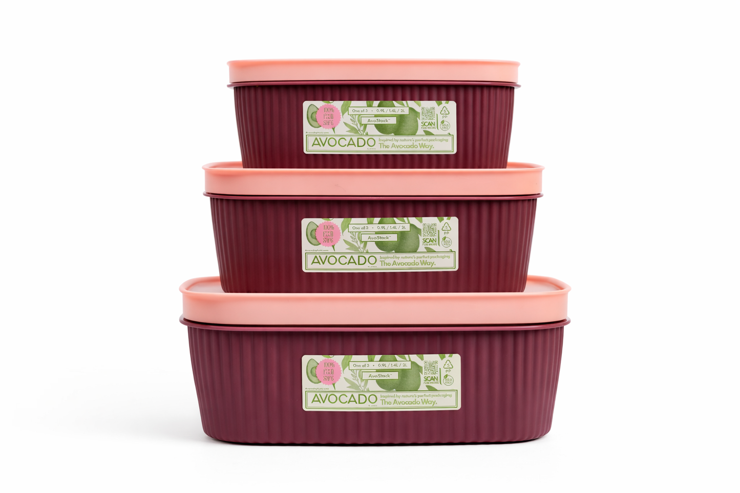 AvoStack 3-Piece (0.9L, 1.4L, 2L)